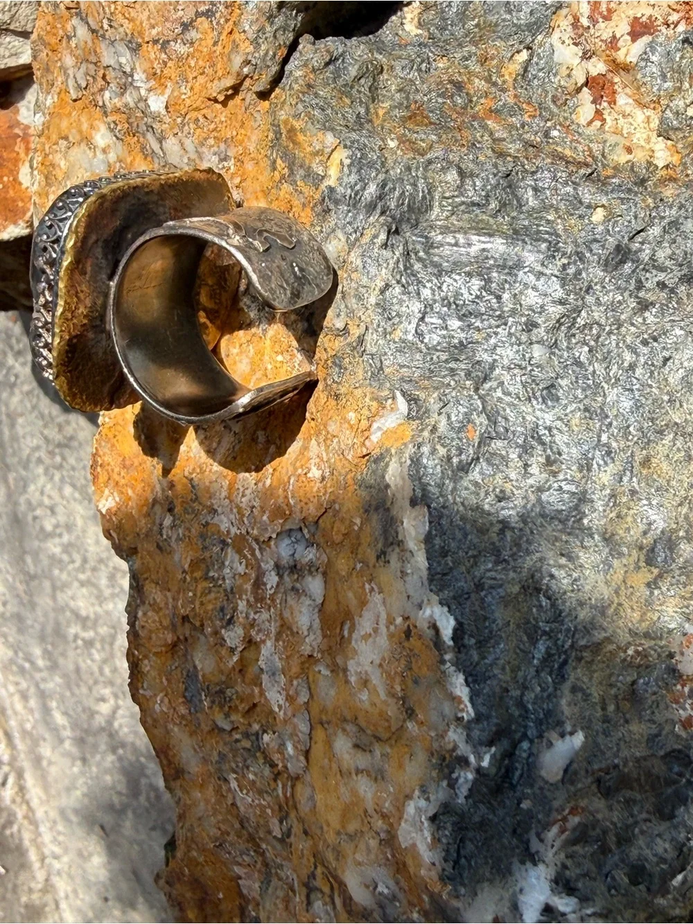 Womens White Druzy Stone Statement Ring - Erika Laureano design